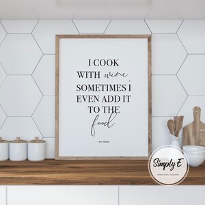 W.C. Fields Quote Print, Kitchen Wall Art, Wine Lover Decor (A5, A4, A3) Bild 7