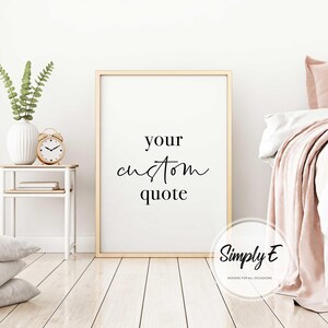 Custom Quote Print, Personalised Wall Art, Home Decor (A5, A4, A3) Bild 7