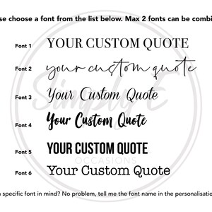 Custom Quote Print, Personalised Wall Art, Home Decor (A5, A4, A3) Bild 10
