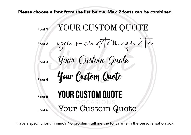 Custom Quote Print, Personalised Wall Art, Home Decor (A5, A4, A3) Bild 10