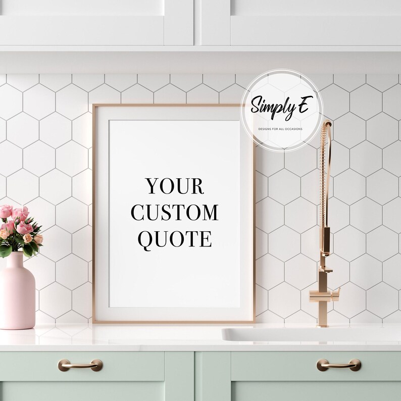 Custom Quote Print, Personalised Wall Art, Home Decor (A5, A4, A3) Bild 6