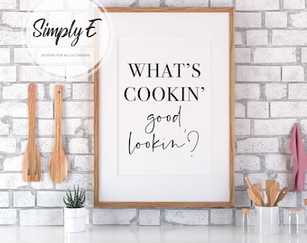 ¿Qué se cuece, guapa?, Impresión de cocina, Decoración del hogar, Arte mural, Arte mural divertido, Impresiones A5, A4, A3, Solo impresión