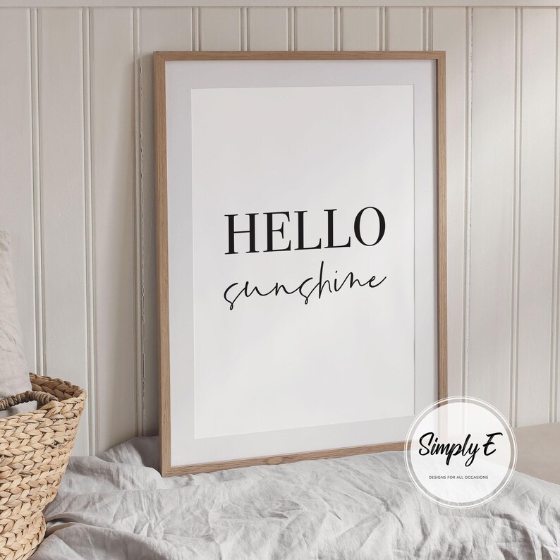 Hello Sunshine Print, Motivational Wall Art, Home Decor (A5, A4, A3) bild 5