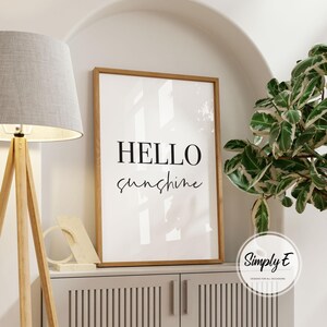 Hello Sunshine Print, Motivational Wall Art, Home Decor (A5, A4, A3) bild 4