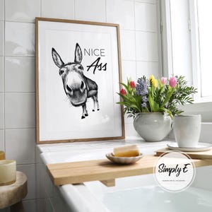 Nice Ass – Funny Bathroom Wall Art Print | A5-A3 sizes | Print Only image 5