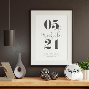 Personalised New Home Date Print, Custom Housewarming Gift, Wall Art (A5, A4, A3) image 3