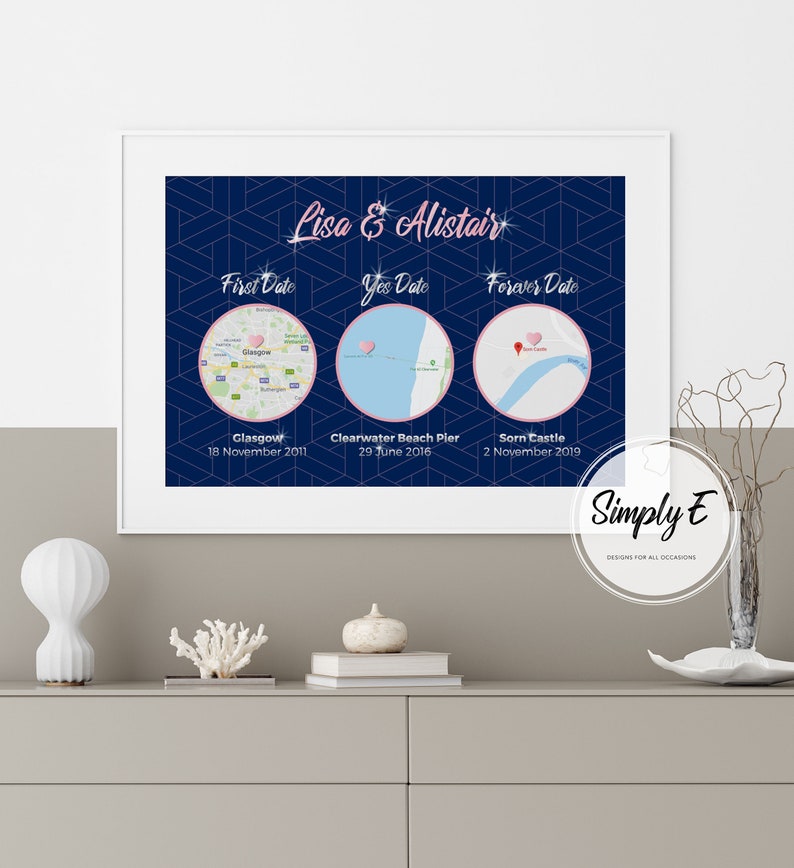 First Date Yes Date Forever Date, Wedding Print, Home Decor, Wall Art, Wedding Gift, A5, A4, A3 Prints, Print Only image 1