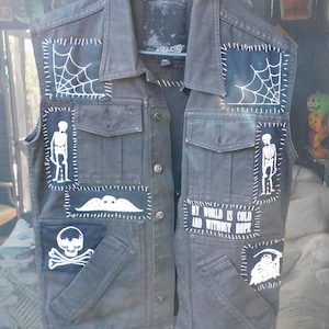 Black Denim Battle Jacket
