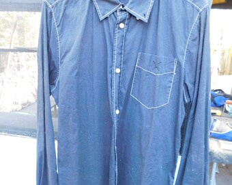 Camisa de vestir con estampado de hilo en contraste y manga larga de Tripp