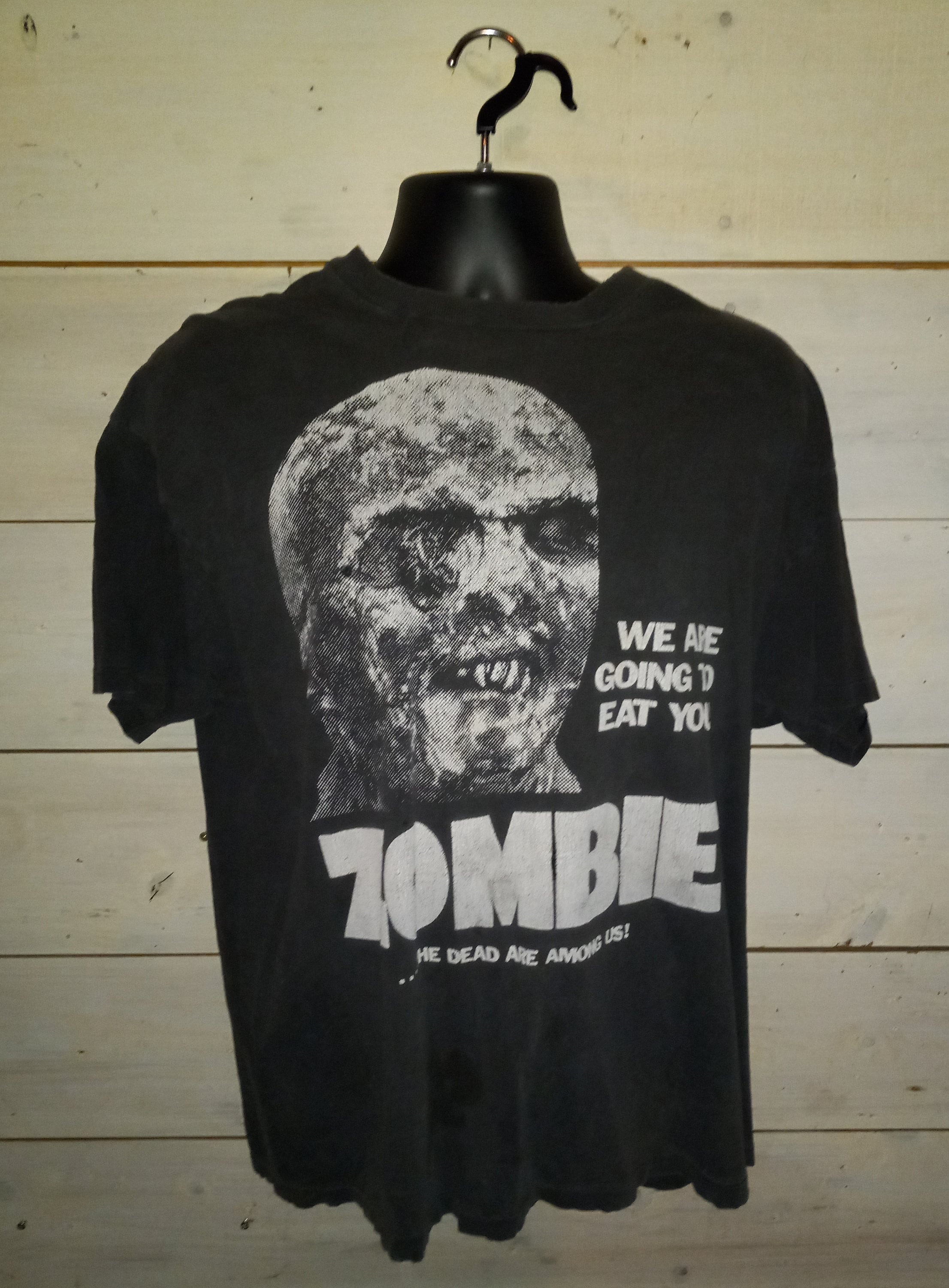Vintage 90s Zombie 1979 Lucio Fulci Horror Cult Movie T-shirt 