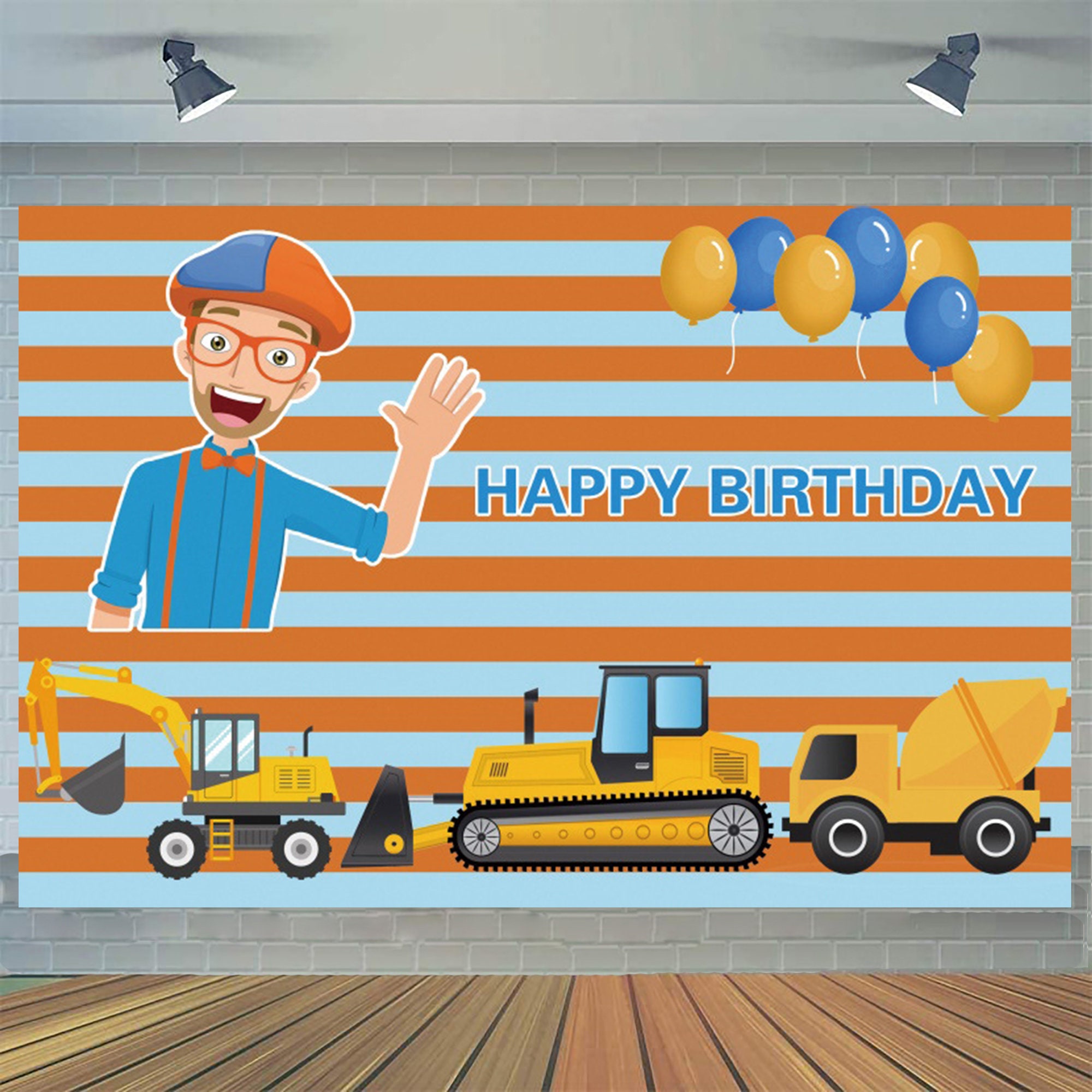 Blippi Backdrop for Kids Photo Background Cartoons Birthday | Etsy