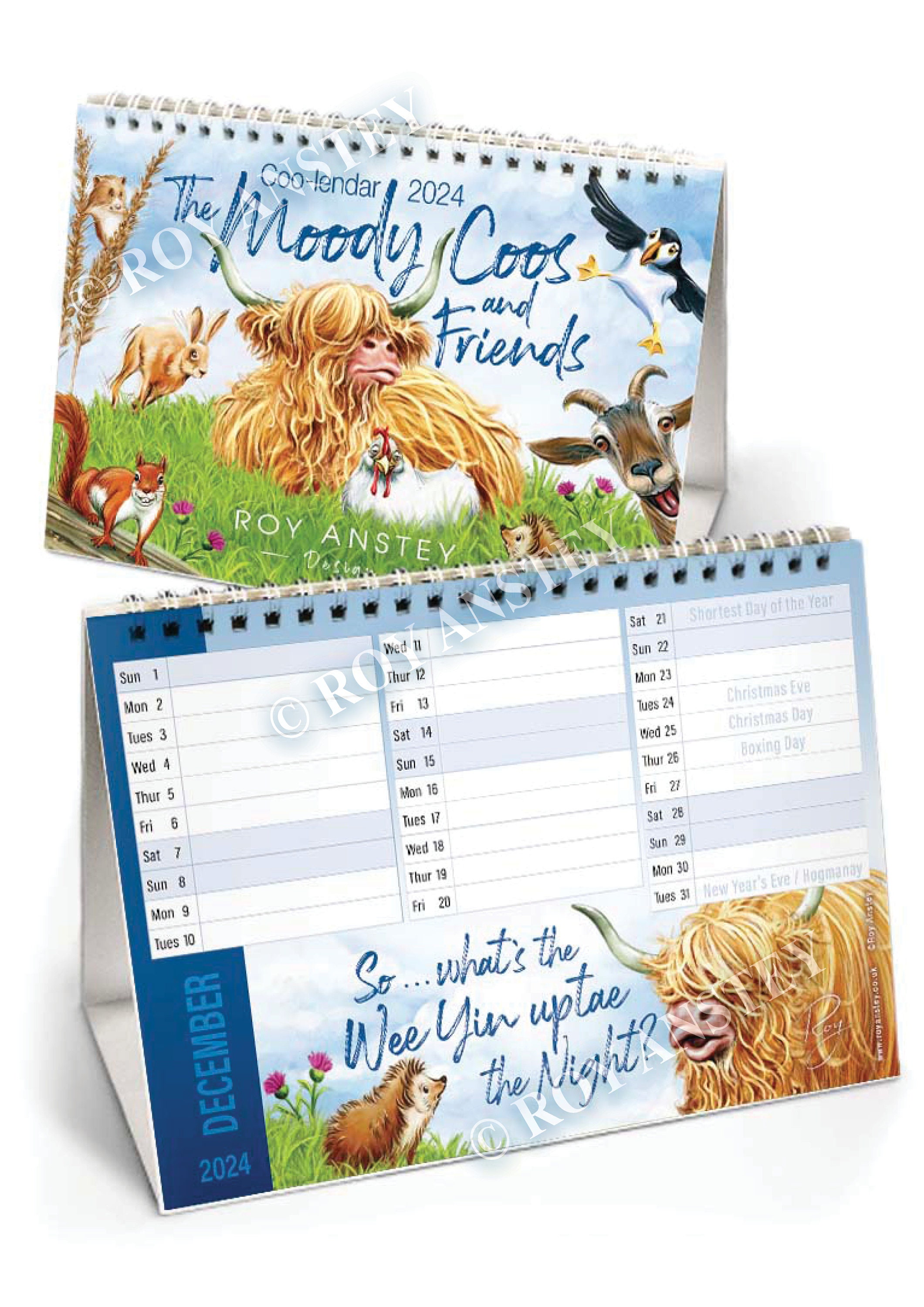 Highland Cow Coolendar 2024 Calendar Etsy Australia