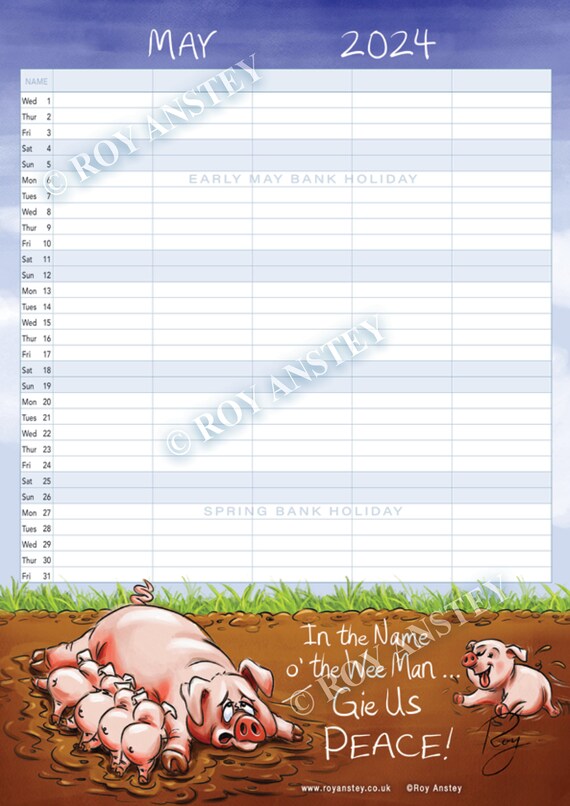 If All the Animals Were Scottish 2024 Calendar - Etsy Sweden