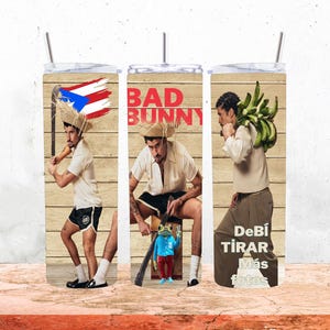 Bad Bunny Jibaro Skinny Tumbler File | Bad Bunny JPG | Bad Bunny Tumbler File | I Should Have Thrown More Photos File