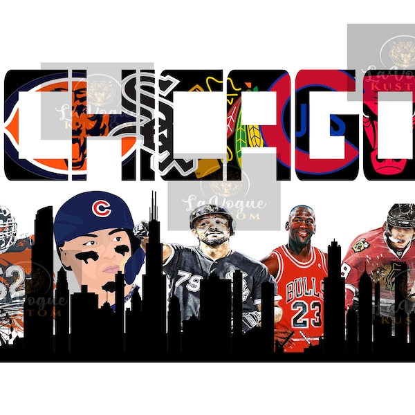 Chicago Sports Art Etsy