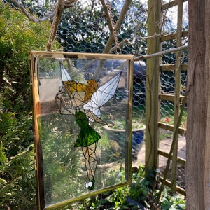 Hand Painted Tinkerbell Glass Photo Frame Suncatcher- Gifts for her- Gifts for mum- Gifts for them- Anniversary present- Birthday Present