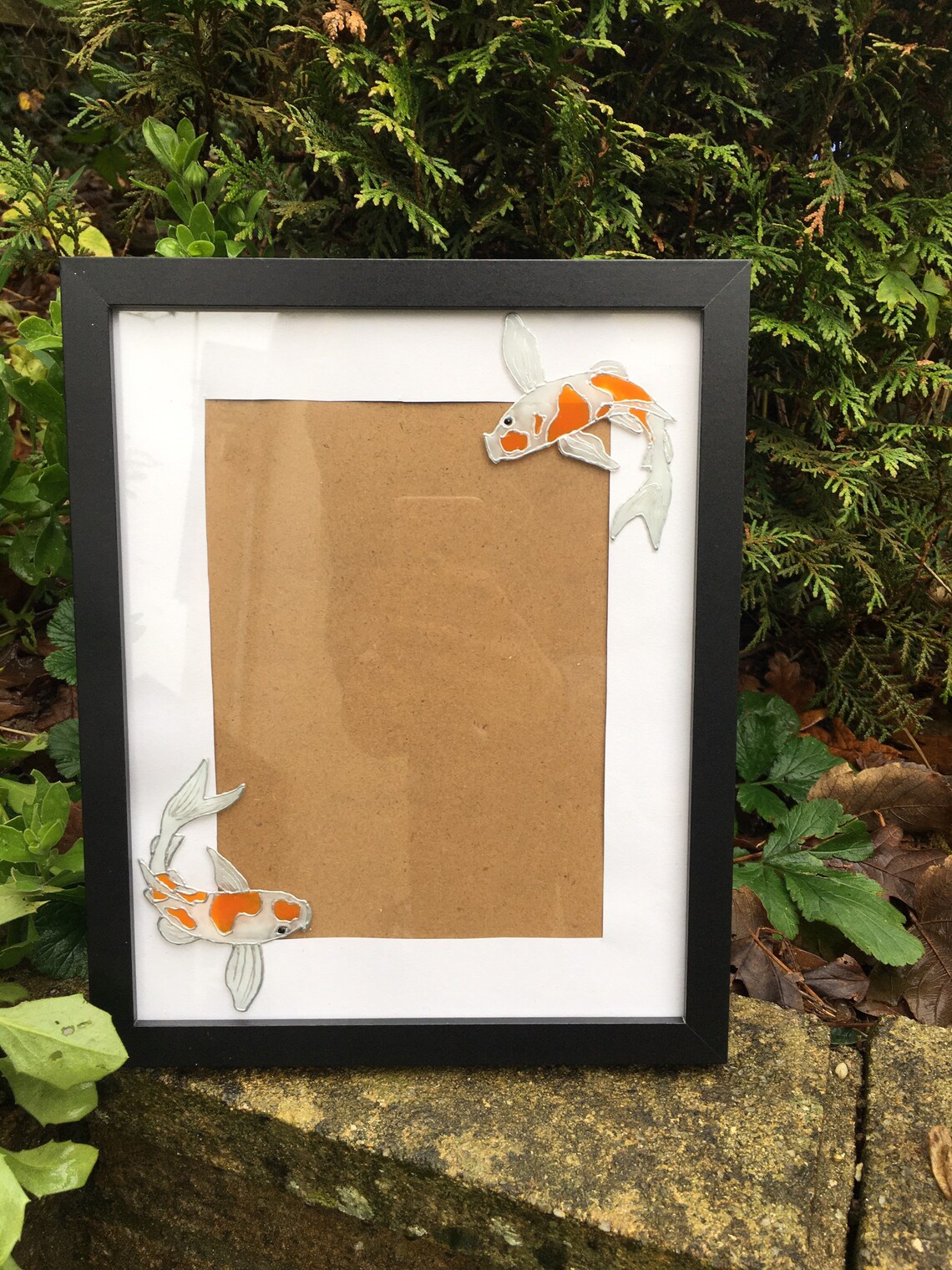 Hand Painted Koi Fish Photo Frame Gifts for her Anniversary Etsy