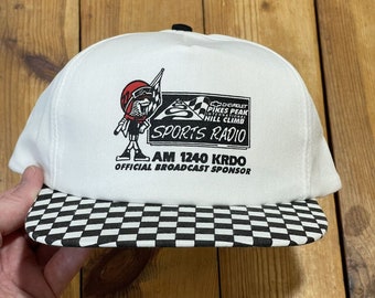 Vintage Pikes Peak Hill Climb 1240 KRDO 90s Snapback Cap Colorado Trucker Hat