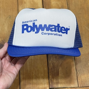 Vintage Snapback Trucker Hat American Polywater Corporation 90s Logo Cap