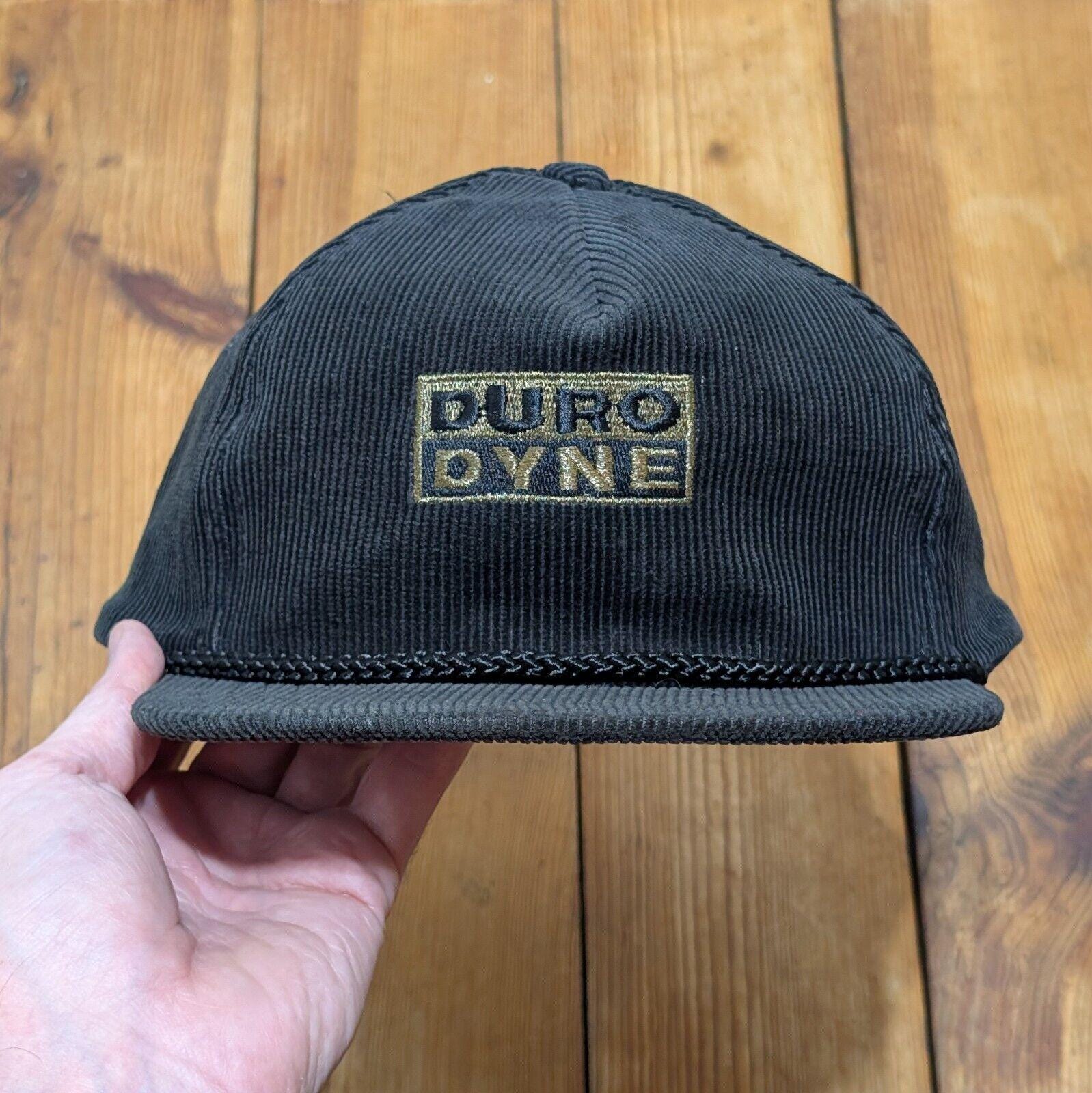 Vintage Snapback Trucker Hat Duro Dyne Embroidered Logo Corduroy Cap