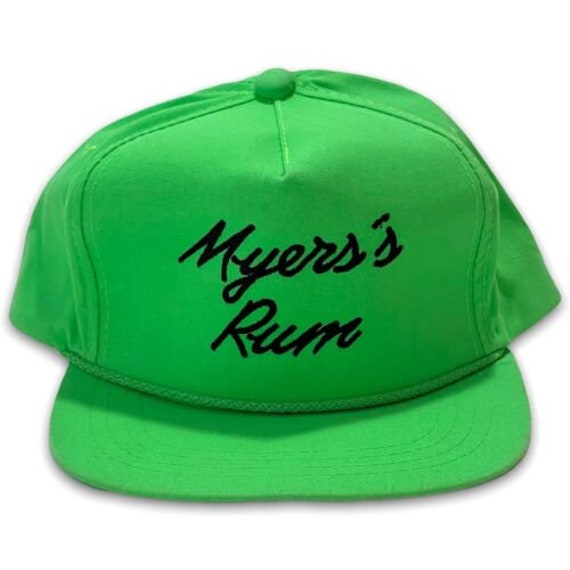 Vintage Myers Rum Neon Green Snapback Trucker Hat… - image 1