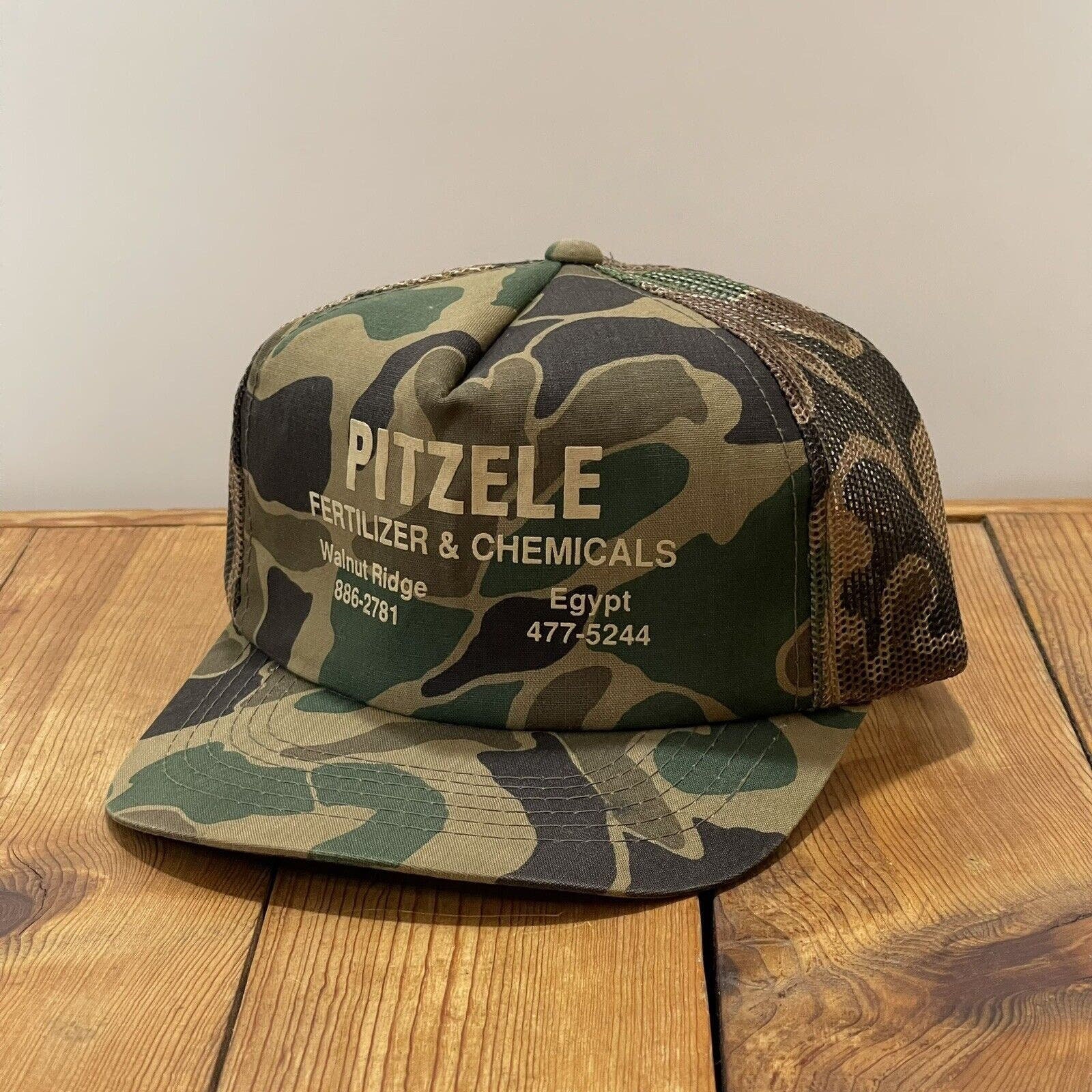 Pitzele Fertilizer Arkansas Camo Vintage Snapback Trucker