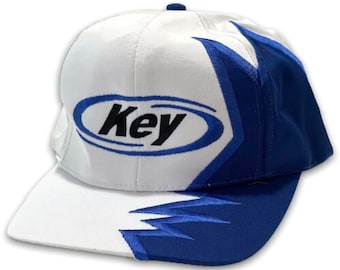 Vintage Key Energy Services 1990s Sharktooth Strapback Trucker Hat Cap