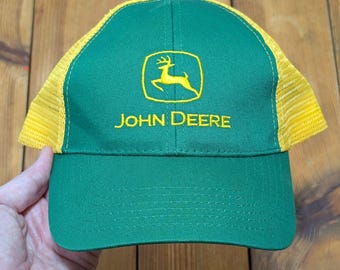 John Deere Vintage K-products Black Mesh Trucker Hat Patch
