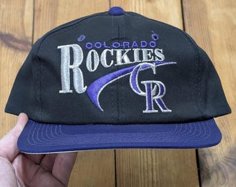 Vintage 90s Colorado Rockies Drew Pearson Snapback Hat USA Made Cap