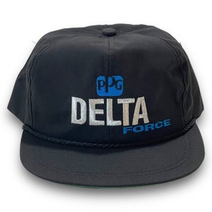 PPG Delta Force Vintage Embroidered Strapback Trucker Hat 1990s USA Made Cap