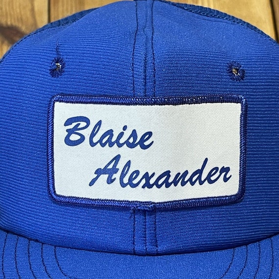 Vintage Snapback Trucker Hat Blaise Alexander Sig… - image 5