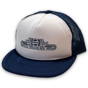 Pepsi Firecracker 400 Vintage Snapback Hat NASCAR Racing Dad Trucker Cap 1980s
