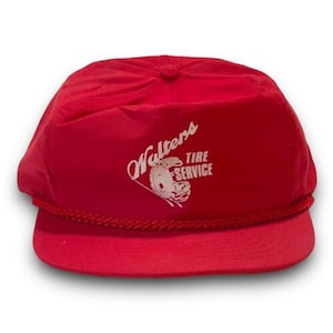 Walters Tire Service Vintage Strapback Hat 1990s Rope Trucker Automobile Cap