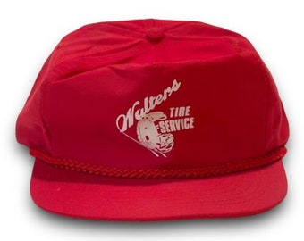 Walters Tire Service Vintage Strapback Hat 1990s Rope Trucker Automobile Cap