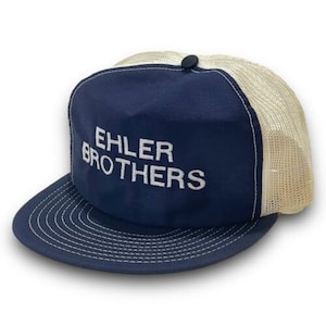 Ehler Brothers Company Vintage Snapback Trucker Hat 1980s USA Made Illinois Cap