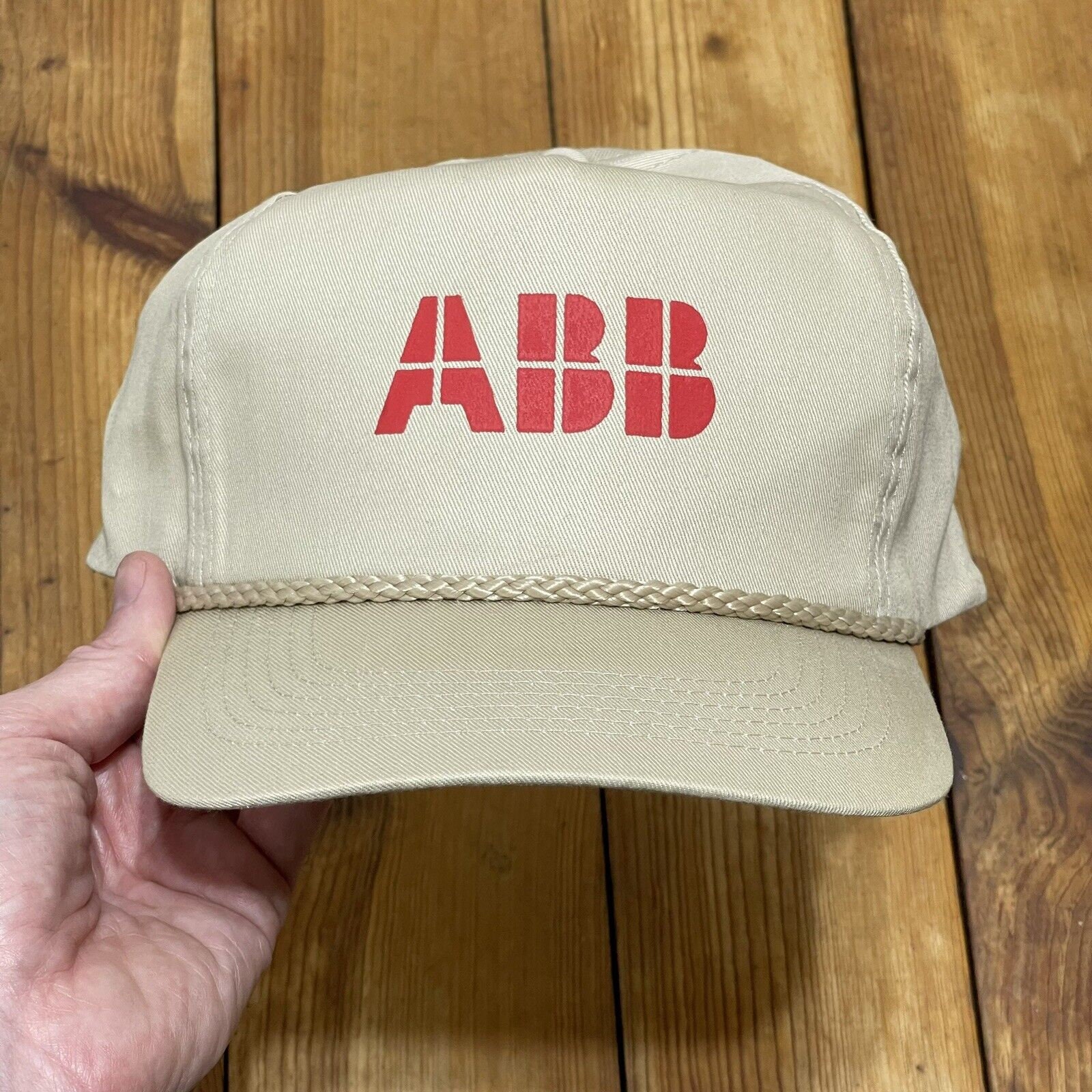 Vintage Snapback Trucker Hat Asea Brown Boveri ABB Logo Cap