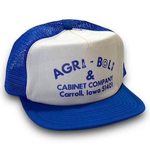 Vintage Agri Bolt of Carroll Iowa Snapback Trucker Hat 1980s USA Made Cap