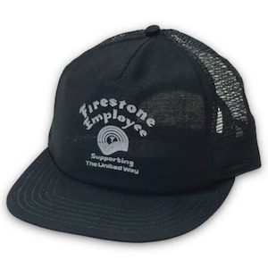 Firestone Employee United Way Vintage Snapback Hat 1980s Dad Cap Made in USA
