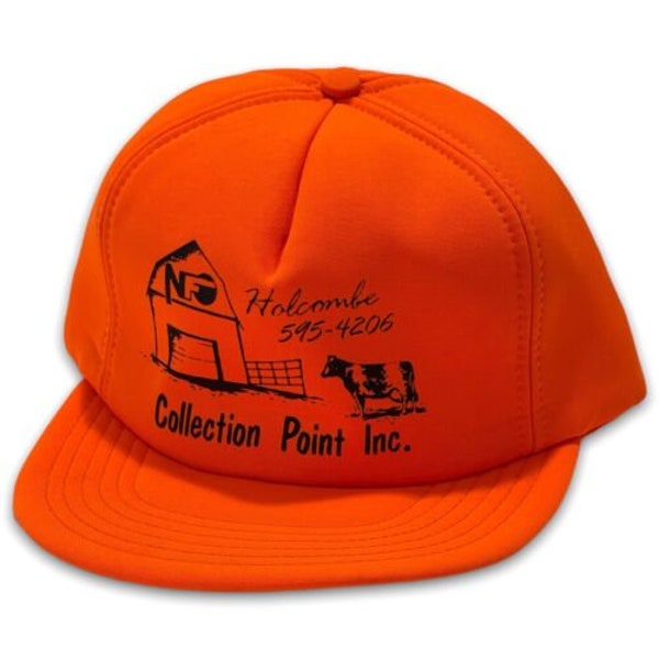 Collection Point Inc Vintage Dairy Cow Snapback Hat Wisconsin Trucker Cap