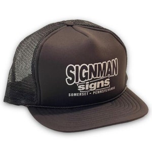 Signman Signs Logo Vintage Snapback Hat 1990s Trucker Dad Cap Pennsylvania