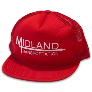 Midland Transportation VINTAGE Snapback Hat 1990s Mesh Trucker Cap