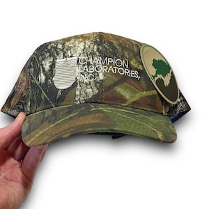Mossy Oak Camo Hat Champion Laboratories Automotive Filters Strapback 2010s Cap