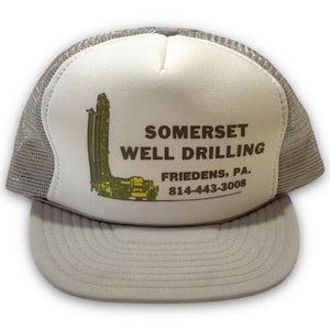 Somerset Well Drilling Vintage Snapback Hat Trucker Cap Friedens Pennsylvania