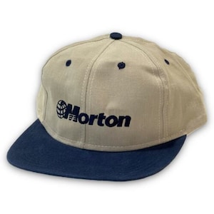 Morton Company Logo Vintage Snapback Hat 1980s 1990s Made in the USA Cap