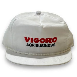 Vigoro Agribusiness Vintage Snapback Trucker Hat 1980s USA Made Swingster Cap