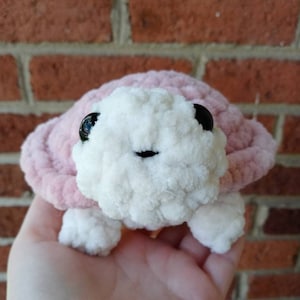Cute velvet crochet turtles- Big turtle buddy