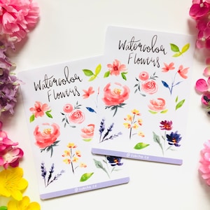 Aesthetic botanical planner stickers Minimalist floral stickers Line art flower stickers Aesthetic flower and trees sticker sheet bundle