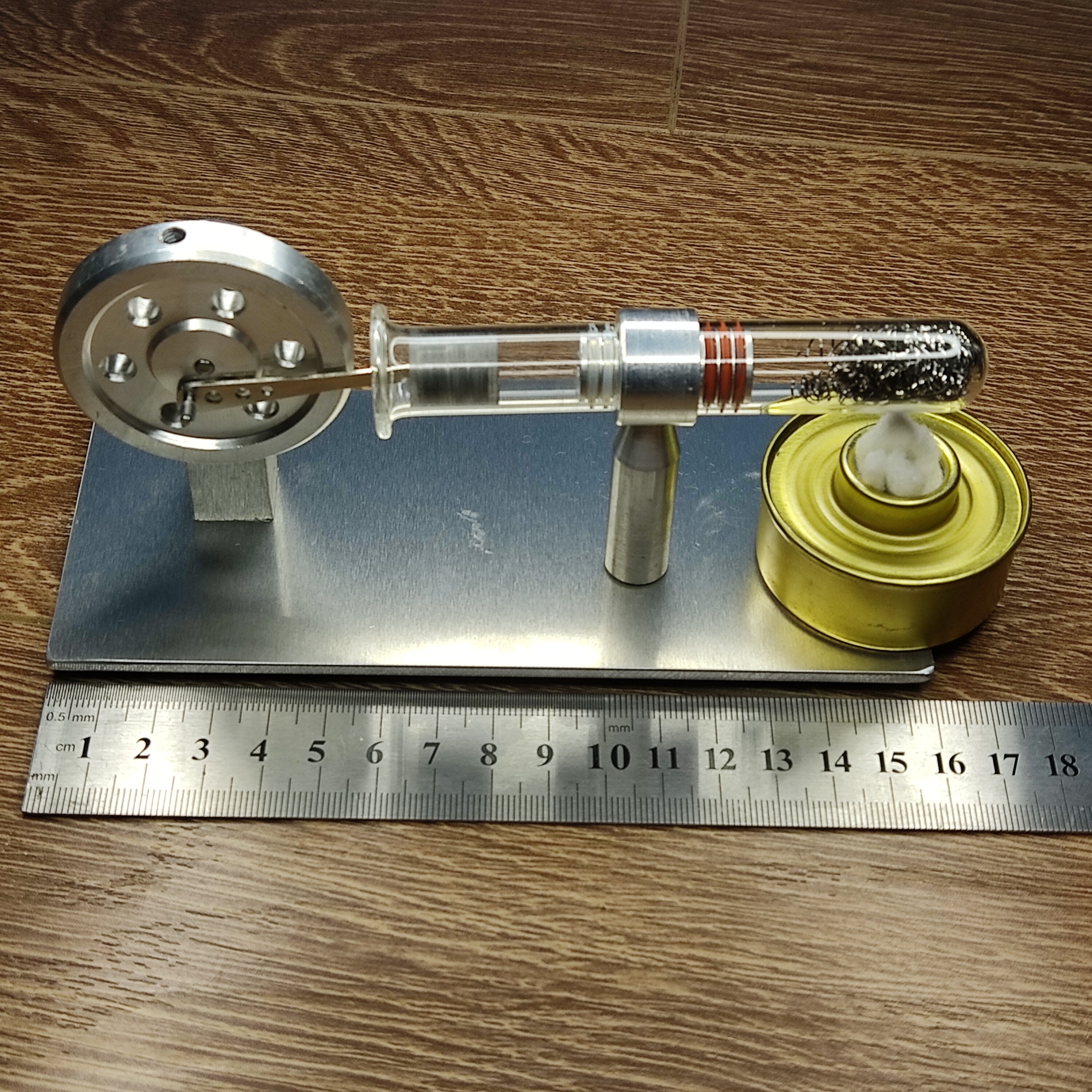 Stirling Engine Model - Physics Experiment Kit With Generator & Alcohol Lamp