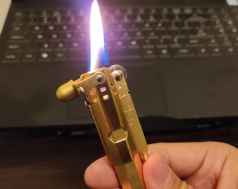 Briquet rétro fait main en cuivre pur à pétrole