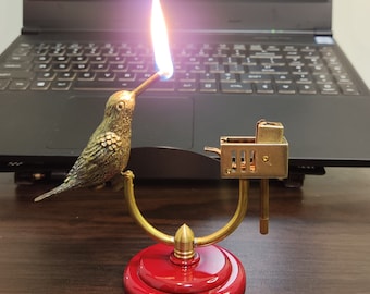 Retro Brass Desktop Bird Kerosene Lighter